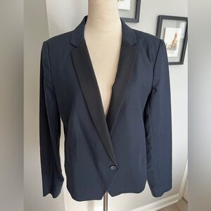 Banana Republic Unique Navy with Black Lapel Blazer